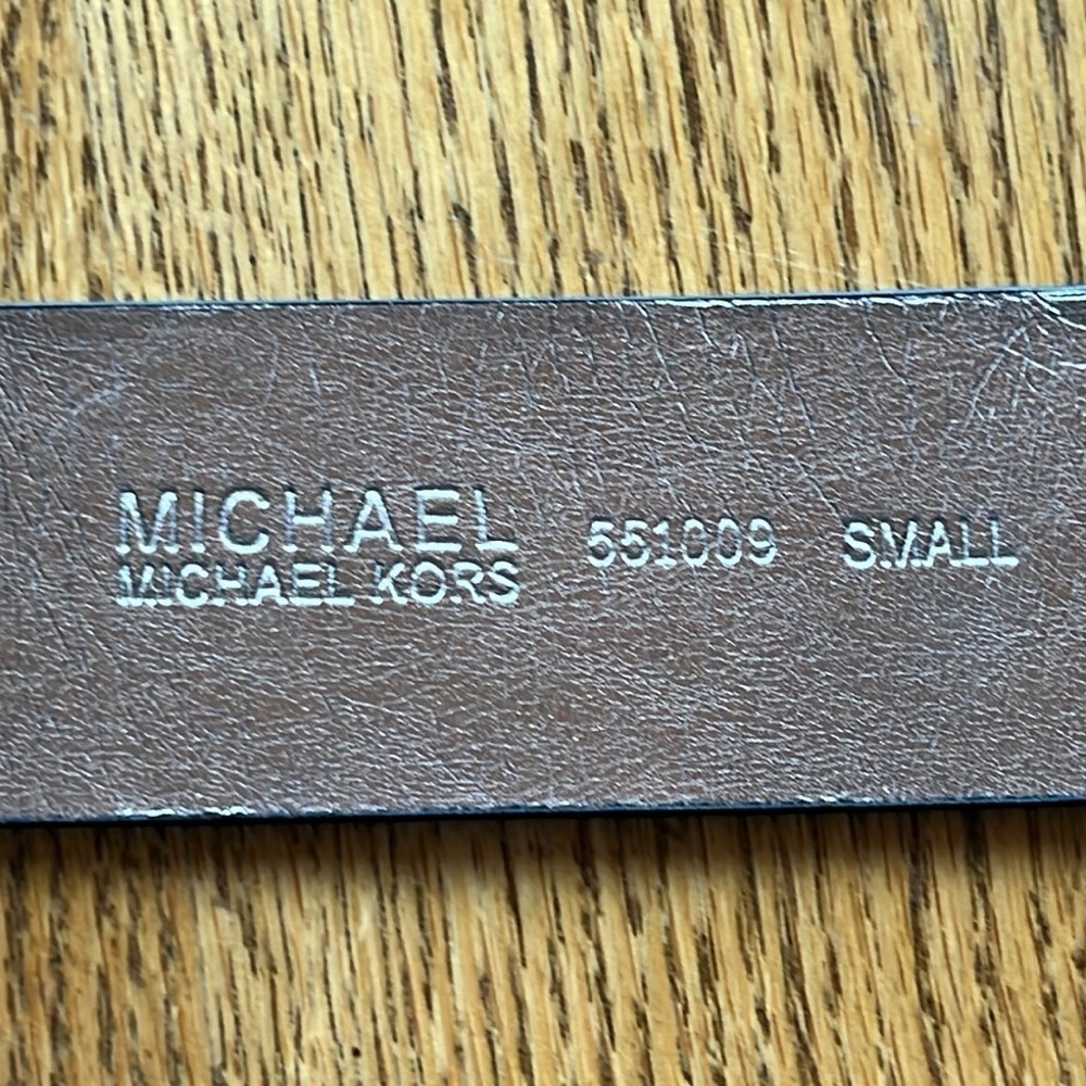 Michael Kors black snakeskin patent leather belt NWOT size S - Picture 5 of 6